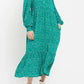 Louche Lif Naive Ditsy Print Tiered Long Sleeve Midi Dress