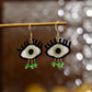 Evil Eye Crochet Earrings