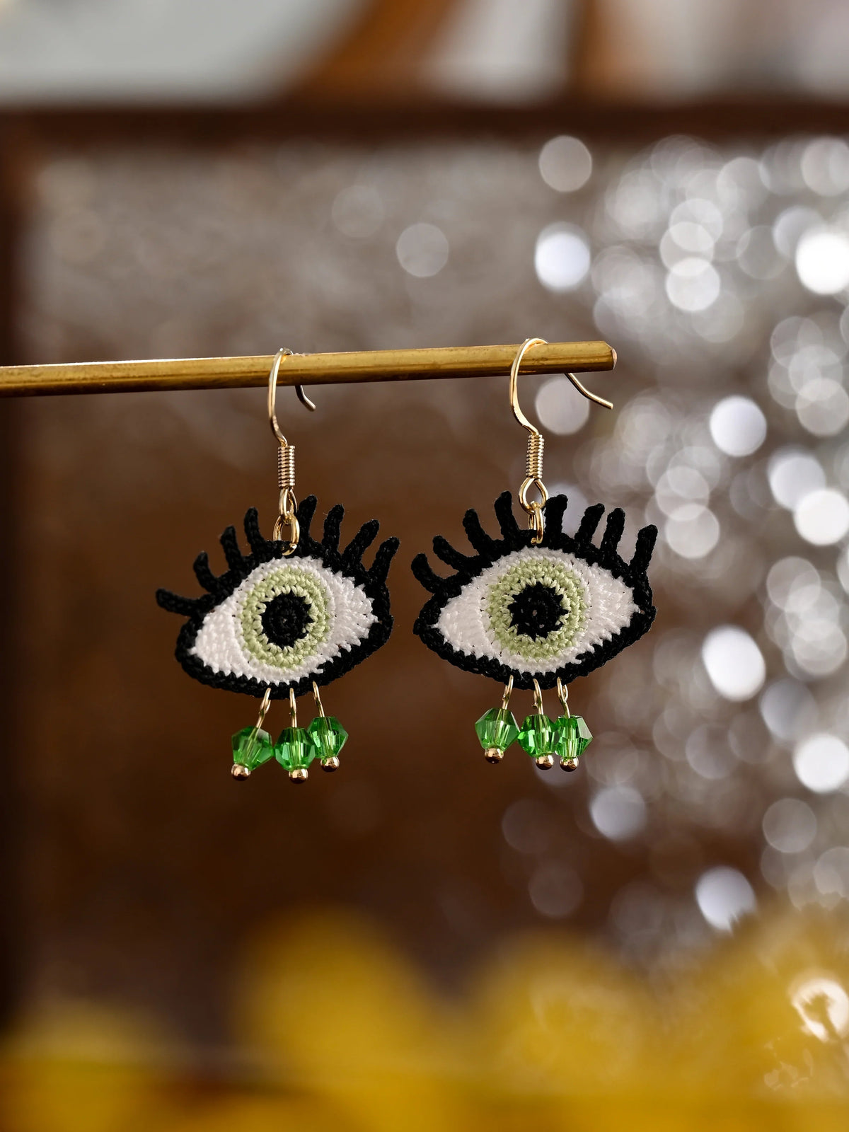 Evil Eye Crochet Earrings