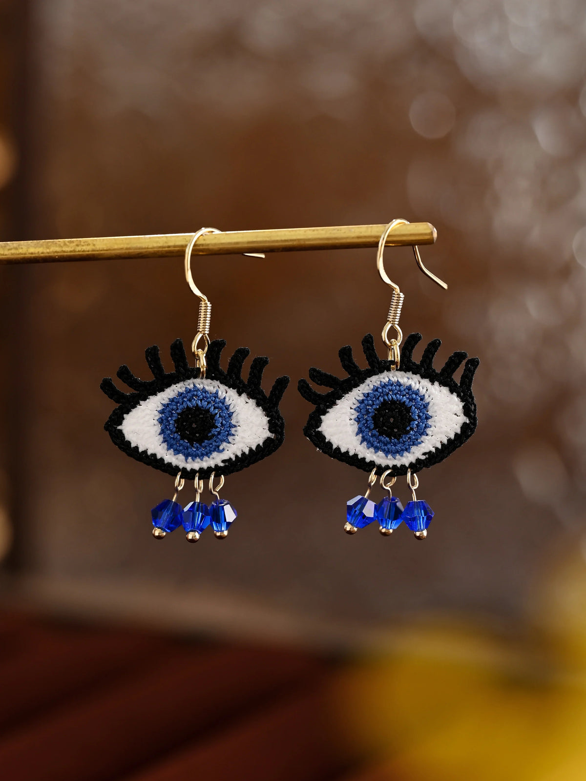 Evil Eye Crochet Earrings