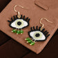 Evil Eye Crochet Earrings