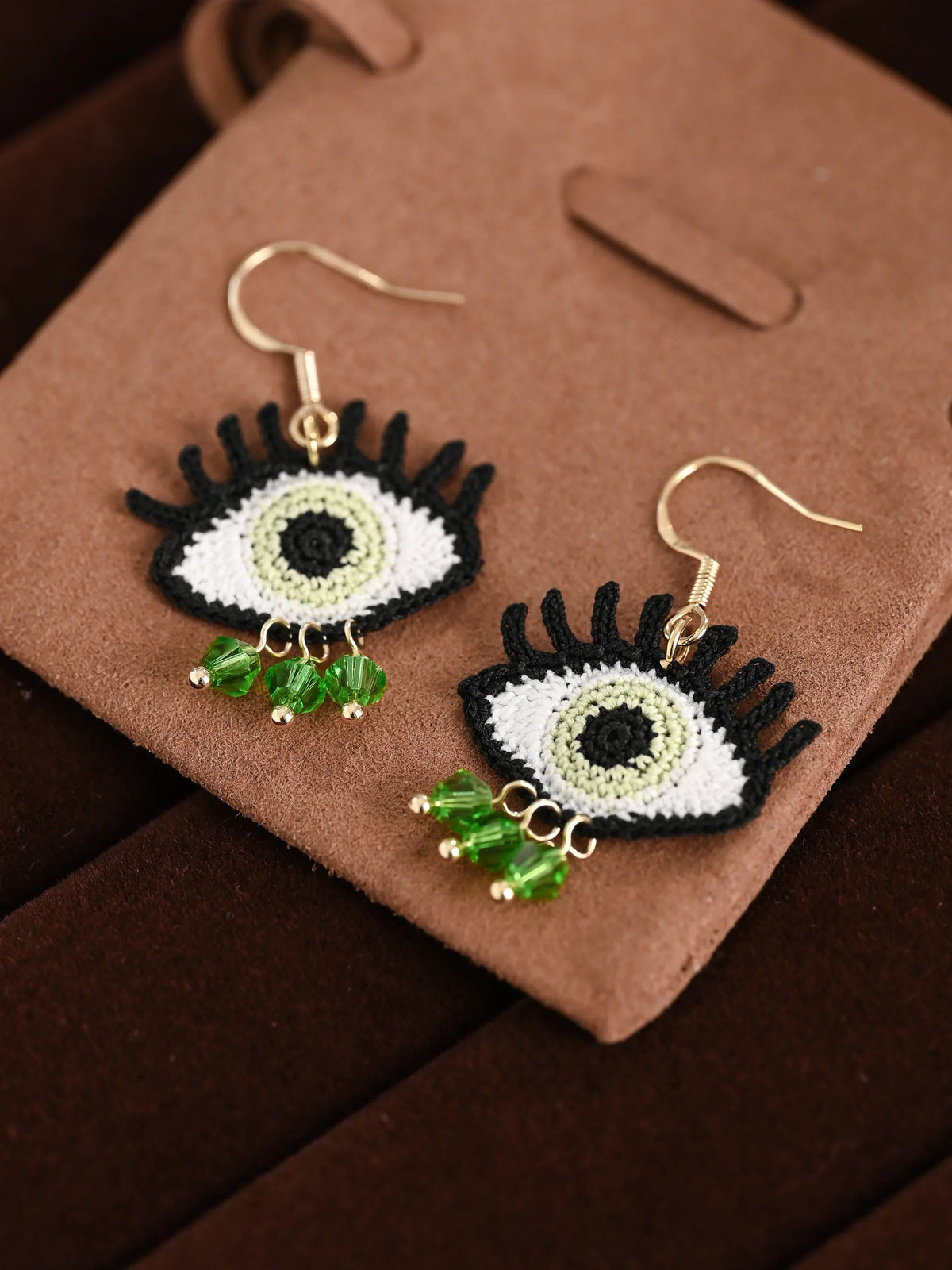 Evil Eye Crochet Earrings