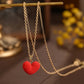 Sweetheart Micro Crochet Pendant Necklace