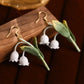 Lily of the Valley Micro Crochet Earrings
