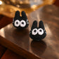 Black Cat Micro Earrings