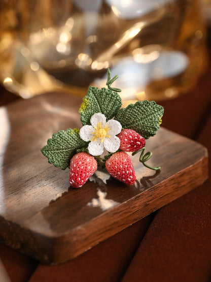 Strawberry Micro Brooch