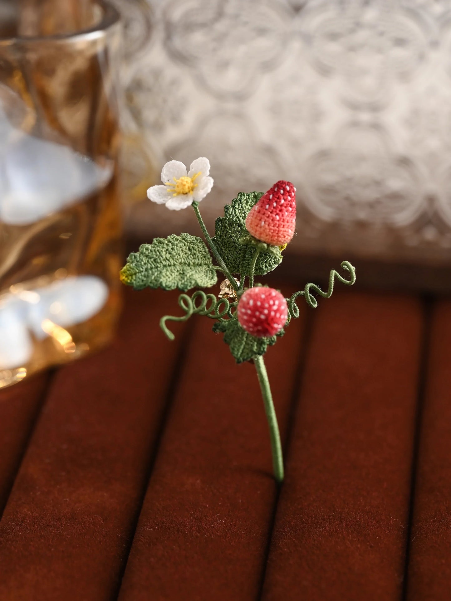 Strawberry Micro Brooch