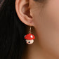 Smiley Mushroom Micro-Crochet Earrings