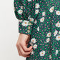 Louche Liv Roaring Daisy Print Long Sleeve Midi Dress - Green