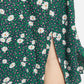 Louche Liv Roaring Daisy Print Long Sleeve Midi Dress - Green