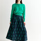 Lizea Tie Up Midi Skirt - Navy