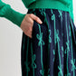 Lizea Tie Up Midi Skirt - Navy