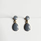 Terra Grey Enamel Drop Earrings