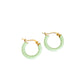 Anais Luxe 18k Gold Plated Mint Hoops