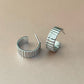 Alexa Luxe Silver Ridged Hoops