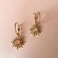 Solina Peach Gem Hoop Earrings