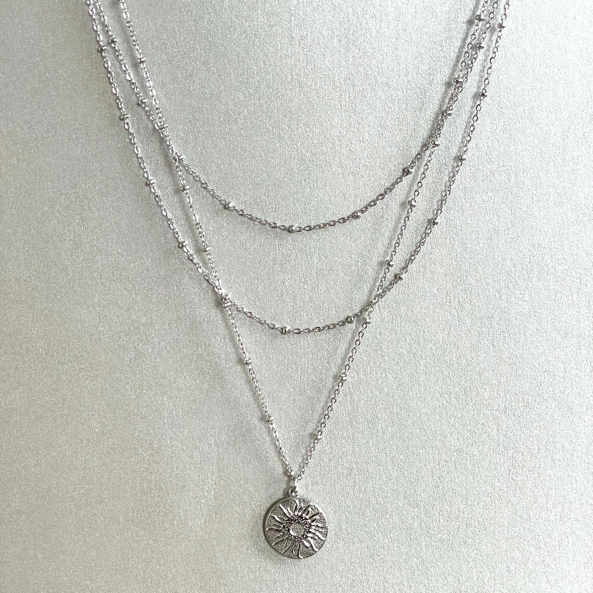 Orion Luxe Triple Layer Sunburst Necklace