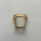 Hestia Luxe 18k Gold Plated White Ring
