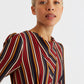 Lua Winter Stripe Long Sleeve Midi Dress