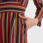 Lua Winter Stripe Long Sleeve Midi Dress