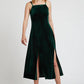 Lubin Velvet Cami Midi Dress - Green