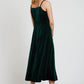 Lubin Velvet Cami Midi Dress - Green