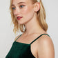 Lubin Velvet Cami Midi Dress - Green
