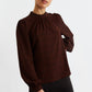Luna Freckle Print Long Sleeve Blouse