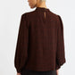 Luna Freckle Print Long Sleeve Blouse