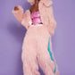 Light Pink Bamboo Lyocell Knitted Vegan Faux Shearling Jacket