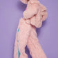 Light Pink Bamboo Lyocell Knitted Vegan Faux Shearling Jacket