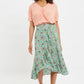 Louche Mara Flower Show Print Ruffle Hem Wrap Midi Skirt