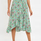 Louche Mara Flower Show Print Ruffle Hem Wrap Midi Skirt