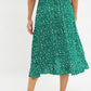 Louche Mara Spot It Print Ruffle Hem Wrap Midi Skirt Green