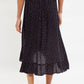 Louche Mara Teeny Flower Bud Print Ruffle Hem Wrap Midi Skirt