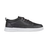 MARANELLO Men's sporty fashion faux leather trainers with mock elasticated lace