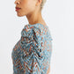 Margot Art Attack Print Mini Tea Dress - Duck Egg