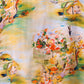 Cathleen Mini Oriental Landscape Print Tea Dress - Yellow