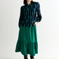 Martta Tie Up Lace Trimmed Collar Blouse - Navy
