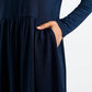 Marylene Marl Throw On Mini Dress in Navy