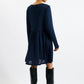 Marylene Marl Throw On Mini Dress in Navy