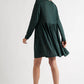 Marylene Marl Throw On Mini Dress in Green