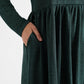 Marylene Marl Throw On Mini Dress in Green