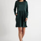 Marylene Marl Throw On Mini Dress in Green