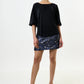 Aubin Magic Forest Jacquard Mini Skirt - Blue