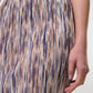Maylis Line Print Pleat Mid Skirt