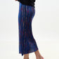 Maylis Abstract Print Pleat Midi Skirt