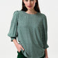Mellie Flower Tile Print Blouse