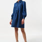 Melly Chambray Throw On Mini Dress
