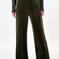 Melvin Velvet Wide Leg Trousers - Sage